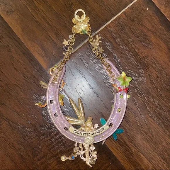 Kirks Folly Protected by Fairies Delphine Whimsical Horseshoe ornament